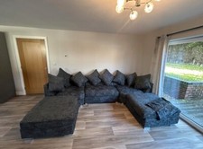 Charcoal Grey Fabric U Shape