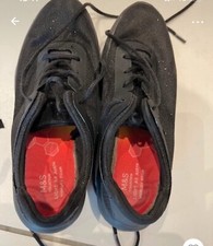 Black Memory Foam Trainers Size 4 Marks & Spencer