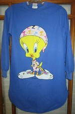 90's Double Sided Tweety Pajamas Girl's Size 14 Looney Tunes Wormser USA