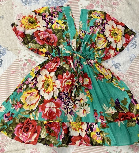 Vintage boho floral kaftan - vintage,