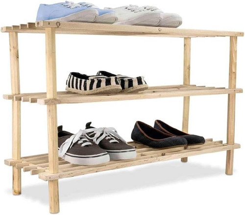 Wooden shoe rack footwear - shoe,