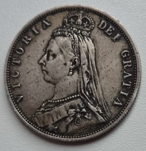 1887 half crown queen - 1887,