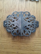 Antique Solid Silver Nurses Belt Buckle