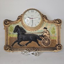 Vintage Wall Clock Horse &