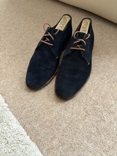Men’s Blue Russell & Bromley Harry Suede Derby Shoes Size 8 UK
