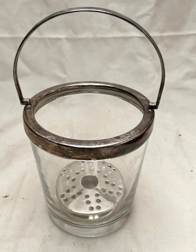 Vintage glass silver plated - &,