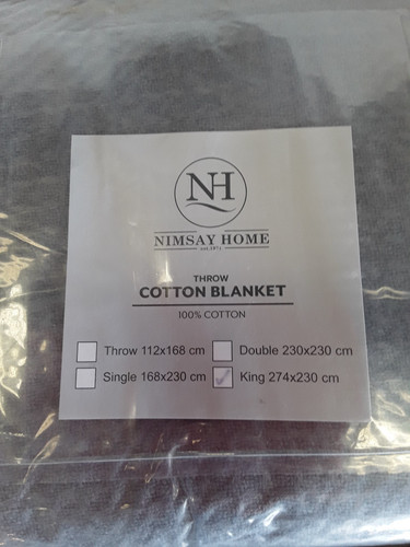 100 cotton blanket kingsize - cotton,