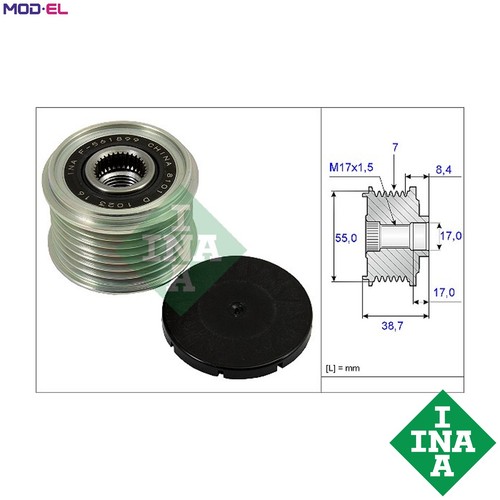 Alternator freewheel clutch - alternator,