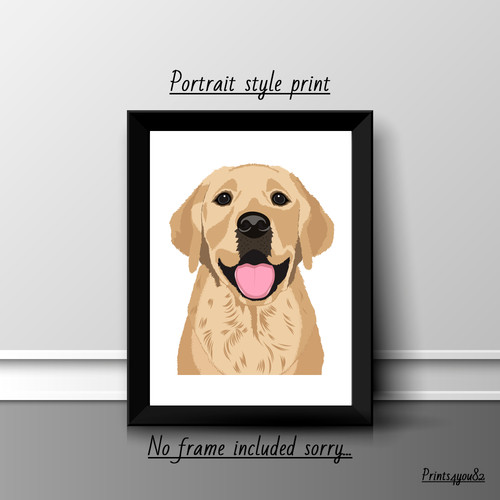 Labrador pet dog print - pet, a4