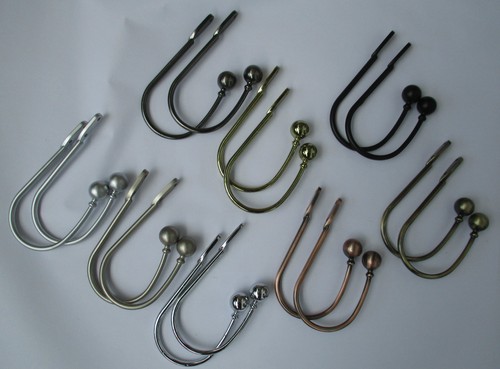 Pair metal curtain - tie, back