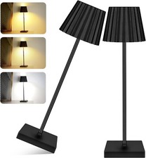 2 Pack Black Cordless Table Lamp Lamps Dimmable Waterproof LED Indoor Outdoor