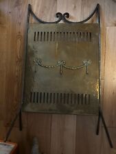 Edwardian Arts and Crafts Brass Fire Screen Fire Guard