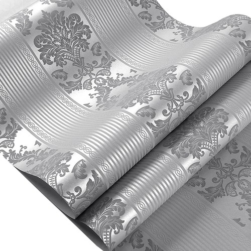 Silver grey damask glitter - silver,