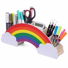 Rainbow Wooden Pen Holder DIY
