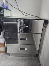 3 Drawer Mirrored Bedside