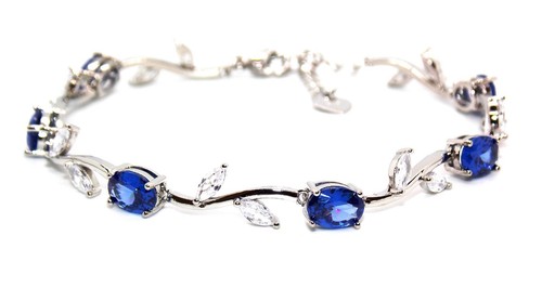Silver tanzanite and white - silver,
