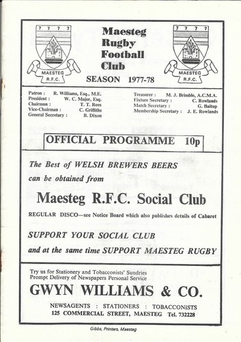Maesteg pontypridd apr - maesteg v pontypridd 22,