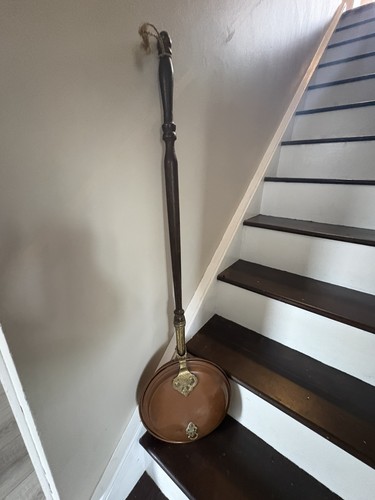 Vintage brass bed warmer - bed, with