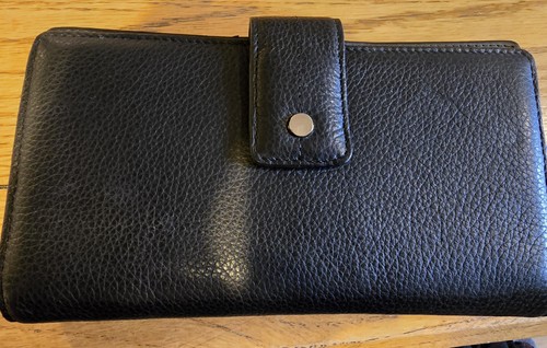 Black large leather - black,