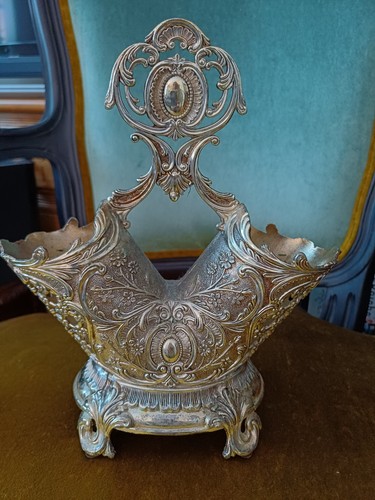 Vintage silver plate pot - vintage,