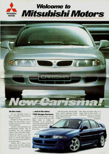 Mitsubishi Range 1995-1996 UK Market Brochure Carisma, Galant, 3000GT, Shogun