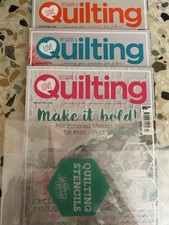 Love patchwork and Quilting Magazine Issues 76 and 77 plus quilting Stencils