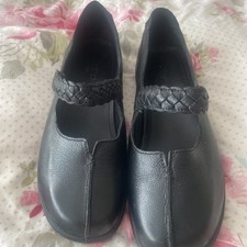 Ladies Hotter Shake 11 Mary Jane Leather Shoes black UK 8 EEE