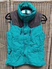 the north face Women's Brown and Green Quilted Vest Body Warmer Used Condition