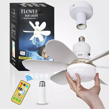 40W Modern Led Ceiling Fan with Light Dimmable E27 Bedroom Living Room Fan Lamp