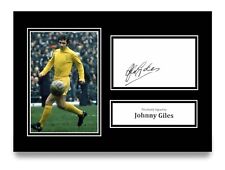 Johnny Giles Signed A4 Photo