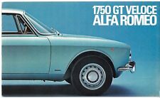 Alfa Romeo 1750 GT Veloce 1970-71 UK Market Foldout Sales Brochure GTV
