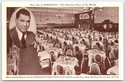 Vtg jack dempsey - jack, restaurant