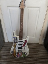 Tom Delonge Sticker Strat Replica Electric Guitar