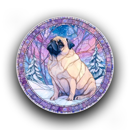 Pug dog puppy winter stained - dog,