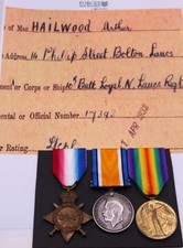 WW1 1915 Trio 10th Loyal North Lancashire Regiment from Bolton Wounded