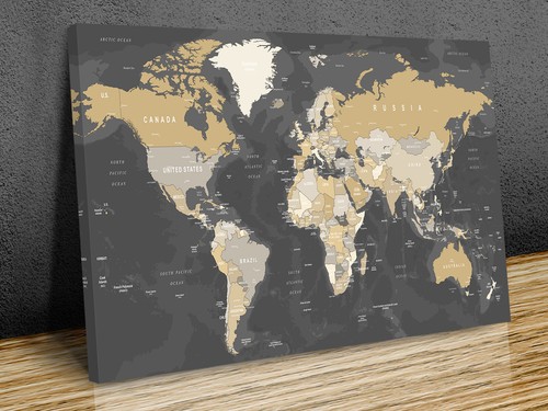 World map high detailed sepia - world,