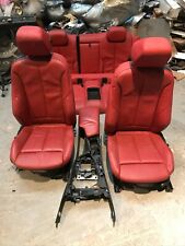 BMW 4 Series F32 Coupe 2 Door Red Leather Interior Seats Front & Rear OEM