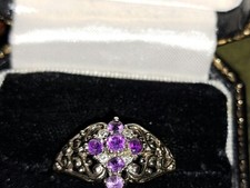Brooks and Bentley The Amethyst Cross Ring