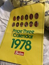 THE SUN PAGE 3 1978 VINTAGE LARGE GLAMOUR CALENDAR