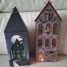 M&S 2 X Halloween Biscuit Tins (1 Lights Up) EMPTY 