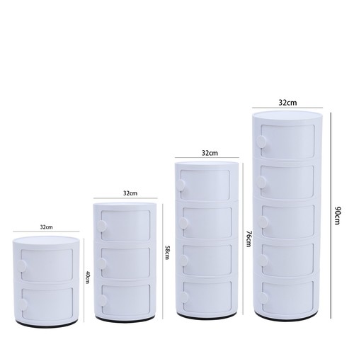 Cylindrical bedside drawer - cylindrical,