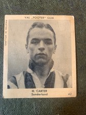 1936 Val Footer Gum/Klene Footballers Card #42 Raich Carter Sunderland & England
