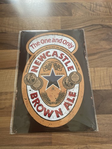 Newcastle brown ale metal - brown,