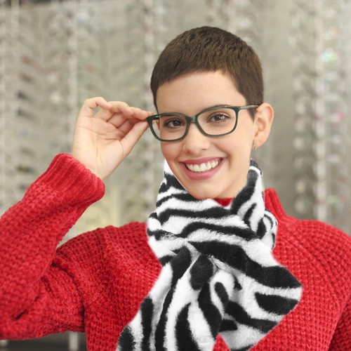 Warm plush scarf - warm, women