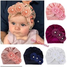 Red Pink Baby Hat Hairband Headband Bandana Wrap Bow Tie Band Turban Head Scarf