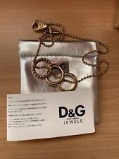 DOLCE & GABBANA GOLD PLATED Necklace WITH THREE DETACHABLE RINGS