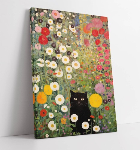 Gustav klimt fluffy - klimt, cat