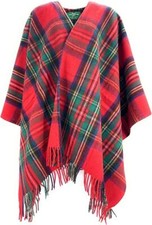 Tartan Cape Pure Wool Unisex