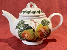 VINTAGE PORTMEIRION POMONA 2 CUP TEA POT TINY CHIP TO SPOUT