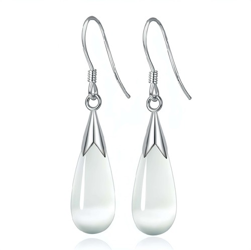 Moonstone dangle drop - dangle, necklace